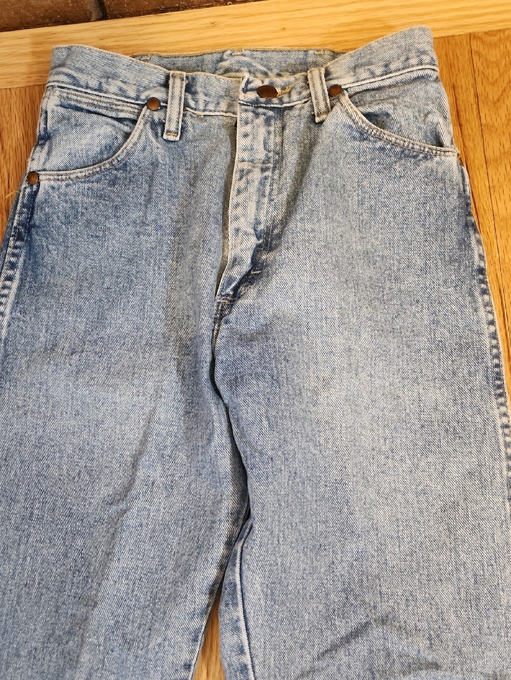 Vintage Womens Wrangler Light Blue Denim Jeans 5 X 36 Made In USA 100% Cotton - Picture 2 of 12
